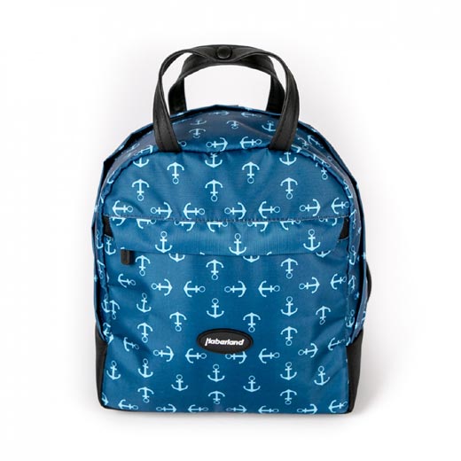 Haberland KLICKfix Rucksack-Lenkertasche mit Adapter Bella blau weiß F – Bag-Center